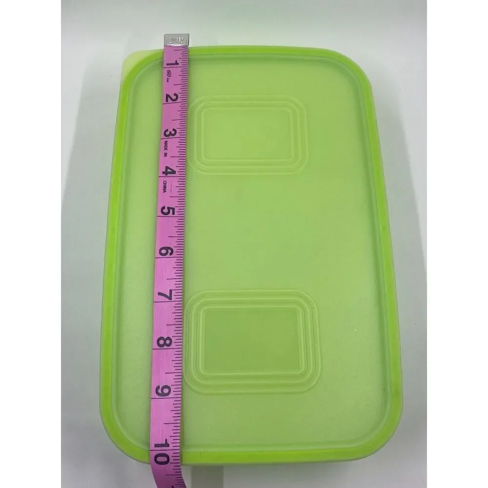 Tupperware Quadro Storage Containers (Set of 2) 6049, 6050 Green